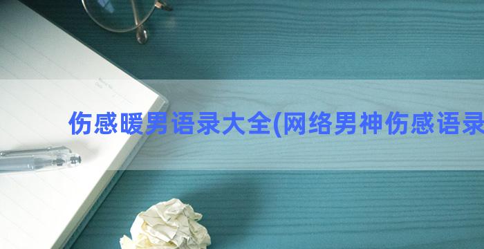 伤感暖男语录大全(网络男神伤感语录大全)