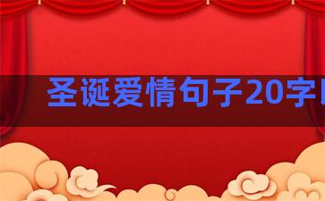 圣诞爱情句子20字以内