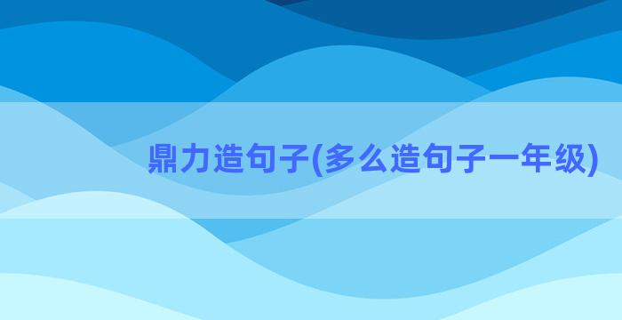 鼎力造句子(多么造句子一年级)